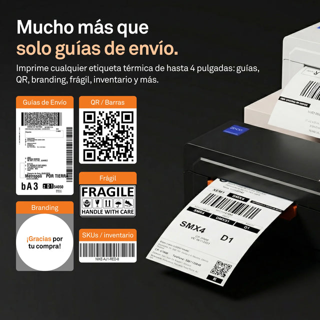 Zendio® Impresora Térmica de Etiquetas Z-474BT